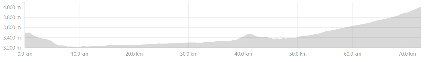 Elevation profile from Leh to Lato